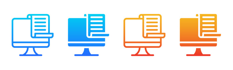 Computer icon sheet multiple style collection