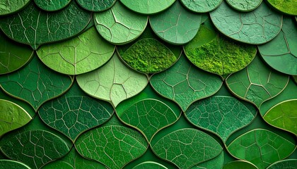 Fototapeta premium Green Leaf Pattern Texture Background