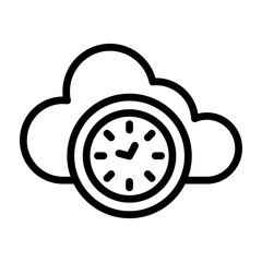 Latency Vector Line Icon Design