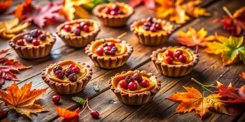 Autumn Tartlets & Fall Leaves: Rustic Documentary Style Photography