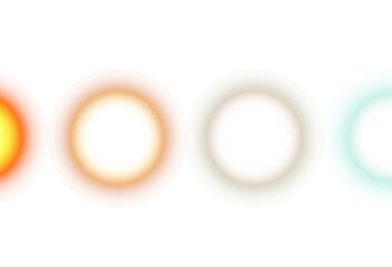 Transparent neon light balls overlay, glowing lighting balls