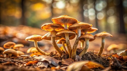 Autumn Forest Floor: Minimalist Dried Wild Mushrooms