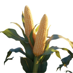 corn cob on the cob isolated on white and transparent background. PNG cutout. corn cob, corn on the cob, sweet corn, isolated corn, corn cob isolated, corn PNG, cutout corn, transparent background,