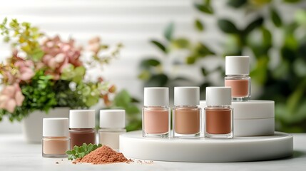 Close up photograph showcasing a specialist meticulously demonstrating various pigmentation shades to a client