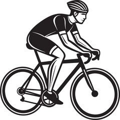 Bike Silhouette Vector, Classic Bicycle Clipart Design, Minimalist road bike silhouette design.