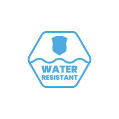 Waterproof or water resistant icon vector illustration.