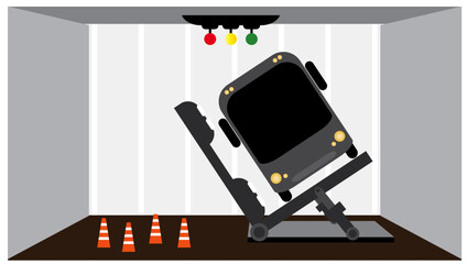 tilt bus test room for safety bus