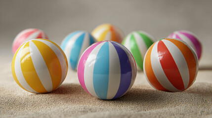 colorful beach balls