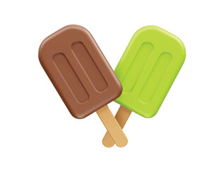 Ice cream icon 3d illustration render