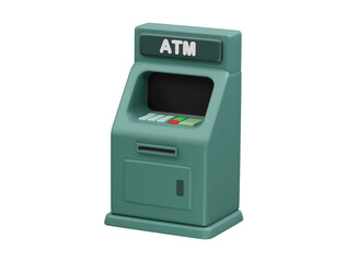 ATM machine icon 3d illustration render