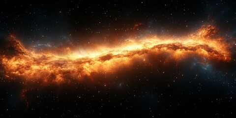 Obraz premium Exploring the stunning beauty of cosmic gas clouds in a vibrant galaxy at the edge of space