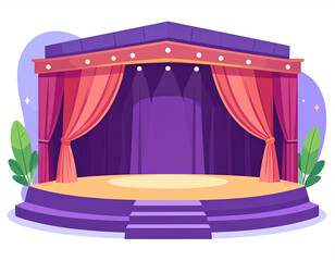 Teatr scena teatralna ilustracja