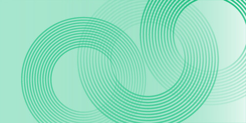 Green white abstract background overlap layer on bright space with circles effect decoration. Modern banner with lines style. Graphic design element stripes concept for flyer, card, or brochure cover