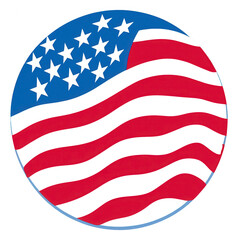 Obraz premium An artistic representation of the American flag, featuring bold colors and dynamic wave patterns, evoking a sense of patriotism and national pride.