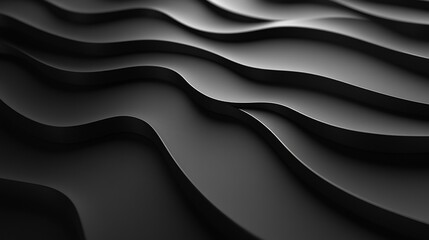 Obraz premium Undulating gray ribbons cast shadows