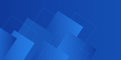 Minimal geometric blue banner background abstract design. Vector abstract graphic design banner pattern background template