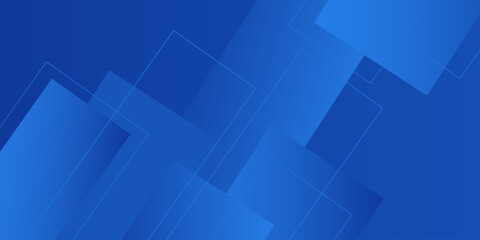 Minimal geometric blue banner background abstract design. Vector abstract graphic design banner pattern background template