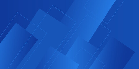 Minimal geometric blue banner background abstract design. Vector abstract graphic design banner pattern background template