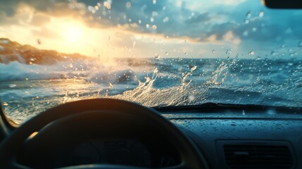 A car whose steering wheel can predict the weather before it happens.