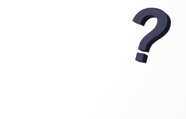 3D素材_クエスチョンマーク_黒