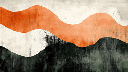 Design Peach Soft Monochrome With Sophisticated Abstract