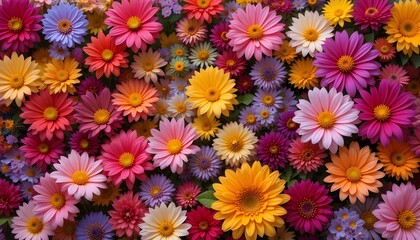 Lush Assortment of Vibrant Flowers Stunning Display Cheerful Botanical Background Header and Website Banner Design