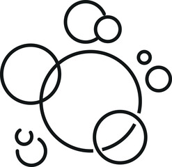 Linear Picture of Bubble and Foam for Graphics, Concept, Apps