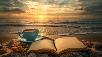 A fresh start to the day with coffee and a notebook 