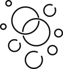Bubble and Foam Simple Picture Drawn with Thin Line