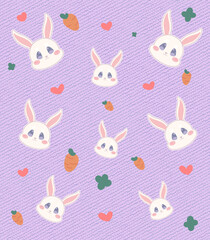seamless pattern with bunnies