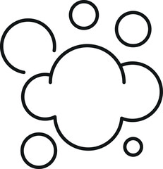 Bubble and Foam Linear Sign Drawn with Thin Line