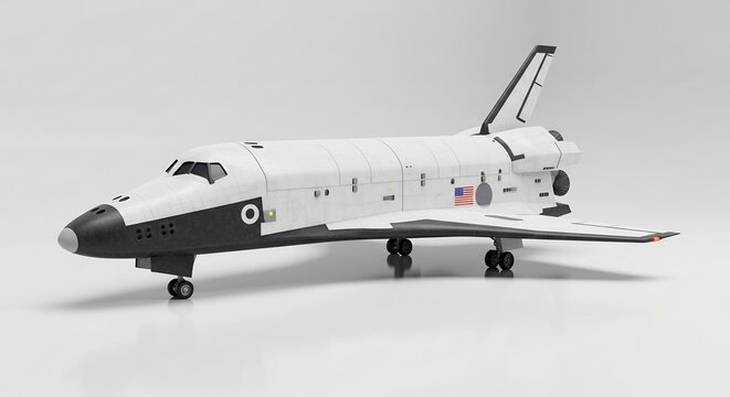 宇宙船模型 白背景 精密描写 滑らかな曲線 未来感. AI Generated - Powered by Adobe