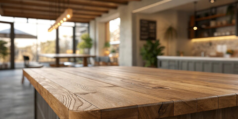 wood table top with aisle blurred background and high quality resolution images