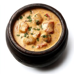 Creamy Seafood Stew in Rustic Bowl Delicious Food