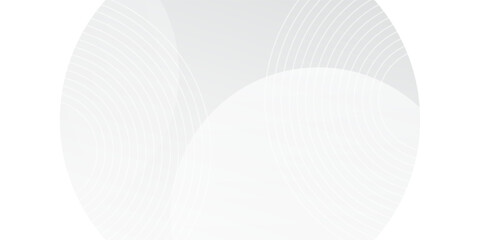 White geometric abstract background overlap layer on bright space with lines effect decoration. Modern graphic design element circles style concept for banner.