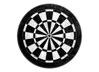 Obraz premium A black and white dartboard