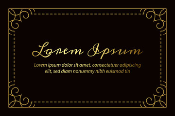 luxury card frame line design