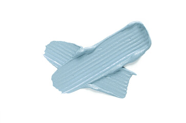 A sample of cosmetic clay for a body or face mask. White background