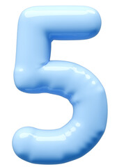 3D画像_風船_5_水色