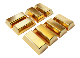 A collection of gold bars