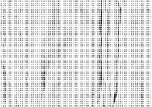 Large vector halftone creased envelope texture with a transparent background