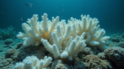 Obraz premium White coral on the seabed