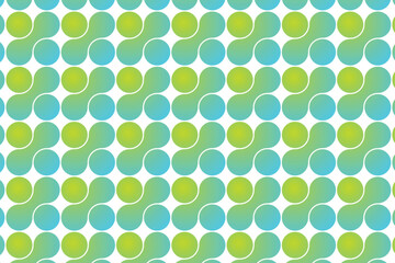 Seamless background with colorful metaballs, abstract geometric shapes. Pattern with connection points. Vector illustration.