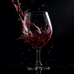 Wine Splash Black Backdrop.