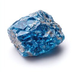 Raw, vibrant blue stone specimen
