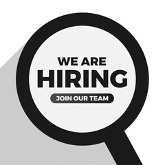 We are hiring join our team