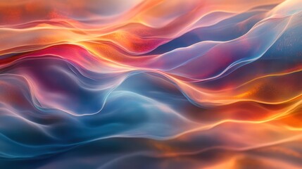 Obraz premium Soft pastel gradients in lavender, mint, and peach create a calm, harmonious abstract scene.