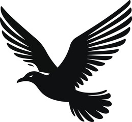 Fototapeta premium Seagull silhouette vector illustration