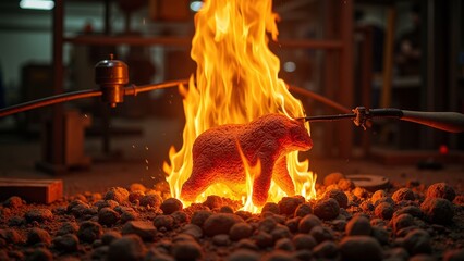 Indoor flame scene