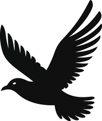Seagull silhouette vector illustration